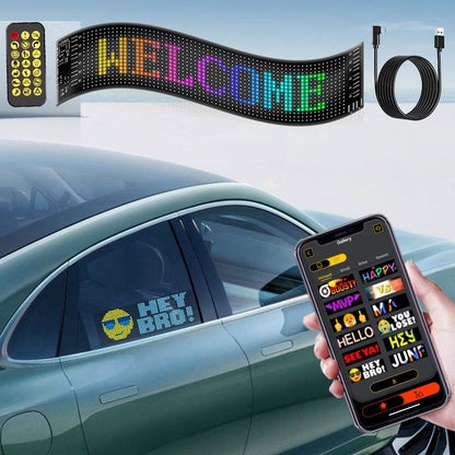 Pantalla LED Programable para Auto con Mensajes y Diseños