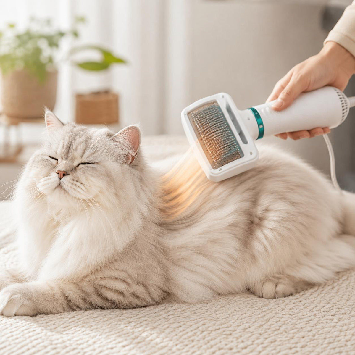 Cepillo Secador 2 en 1 para Perros y Gatos