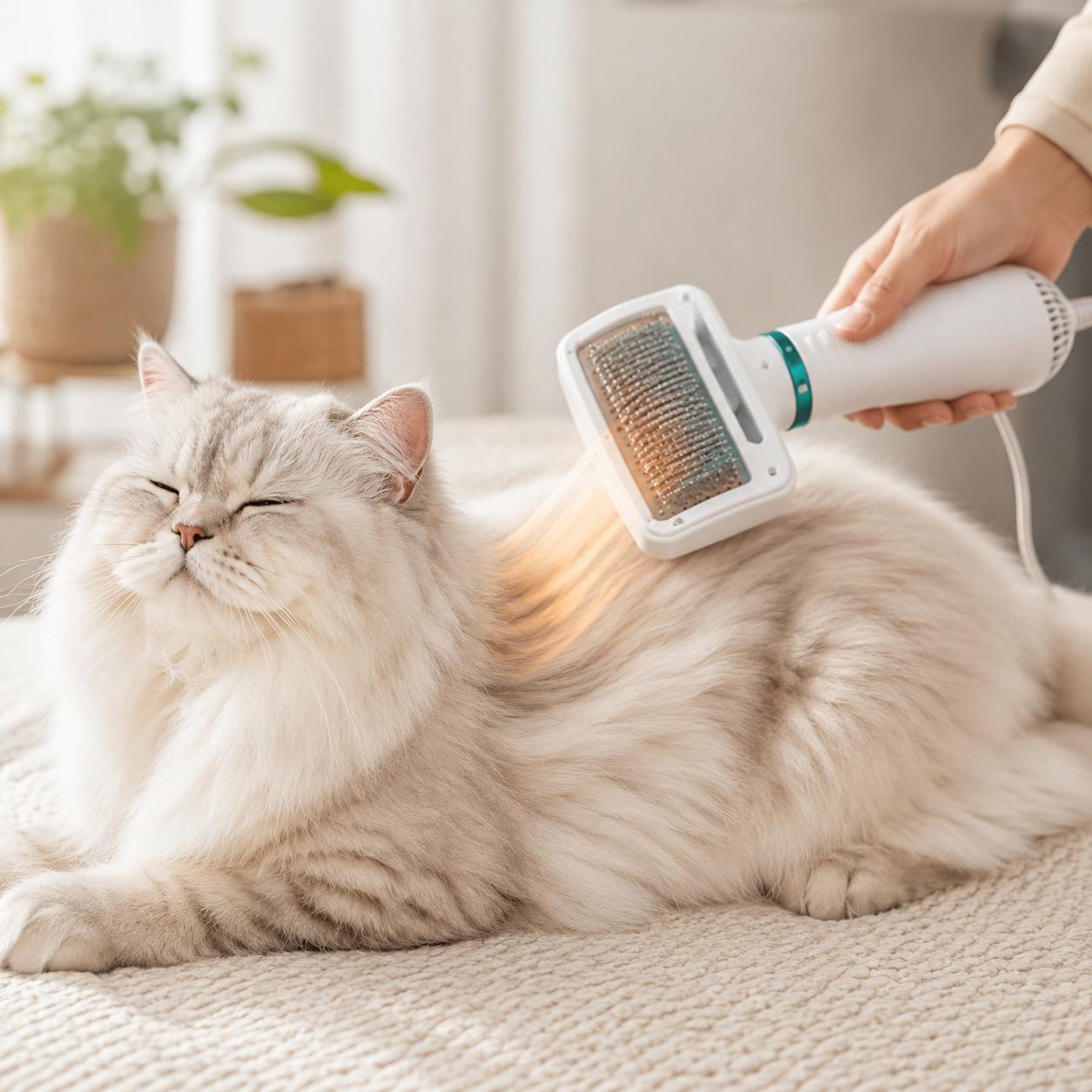 Cepillo Secador 2 en 1 para Perros y Gatos