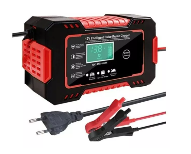 Cargador y Reparador Inteligente de Batería 12V para Auto