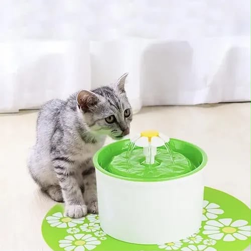 Fuente de agua automática para mascotas- bebedero tipo flor