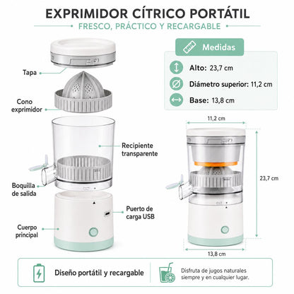 Exprimidor Eléctrico Inalámbrico para Cítricos