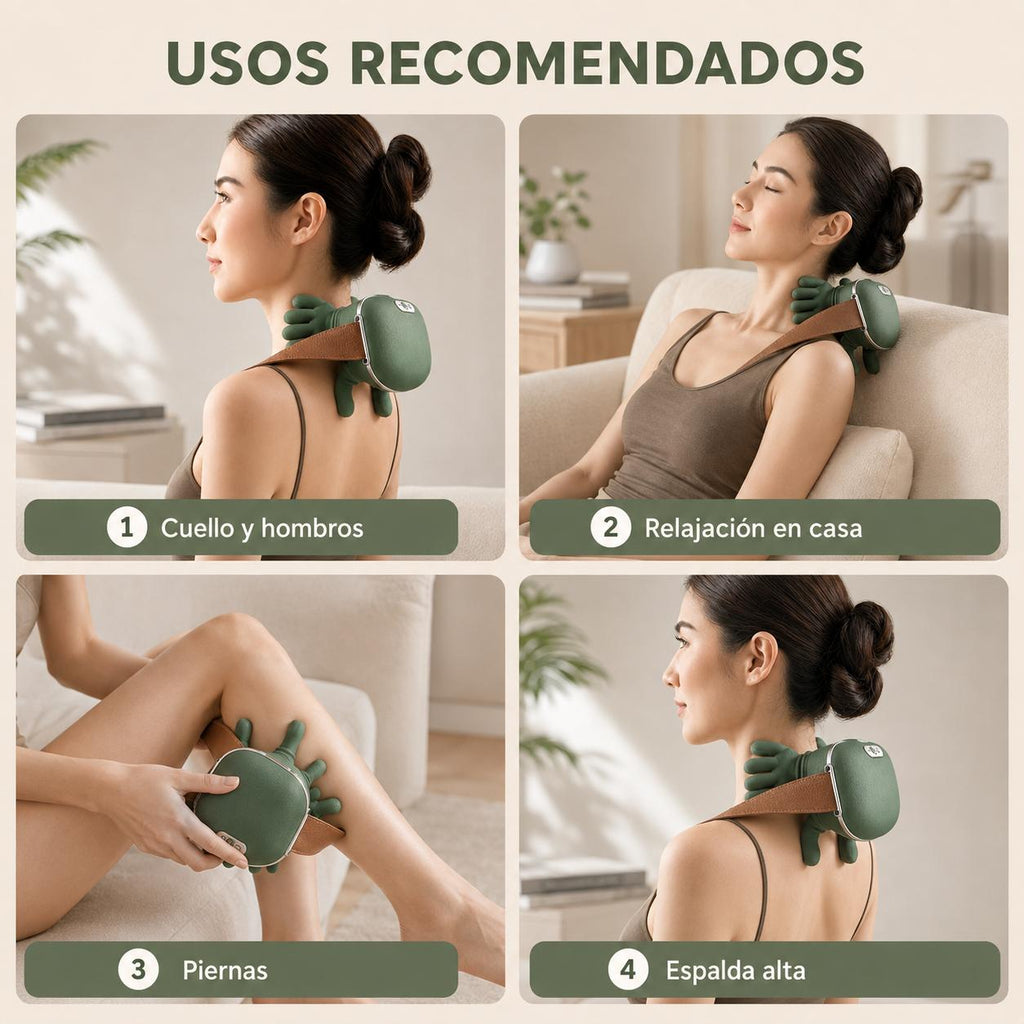 Masajeador Eléctrico de Cuello y Hombros con Manos 3D